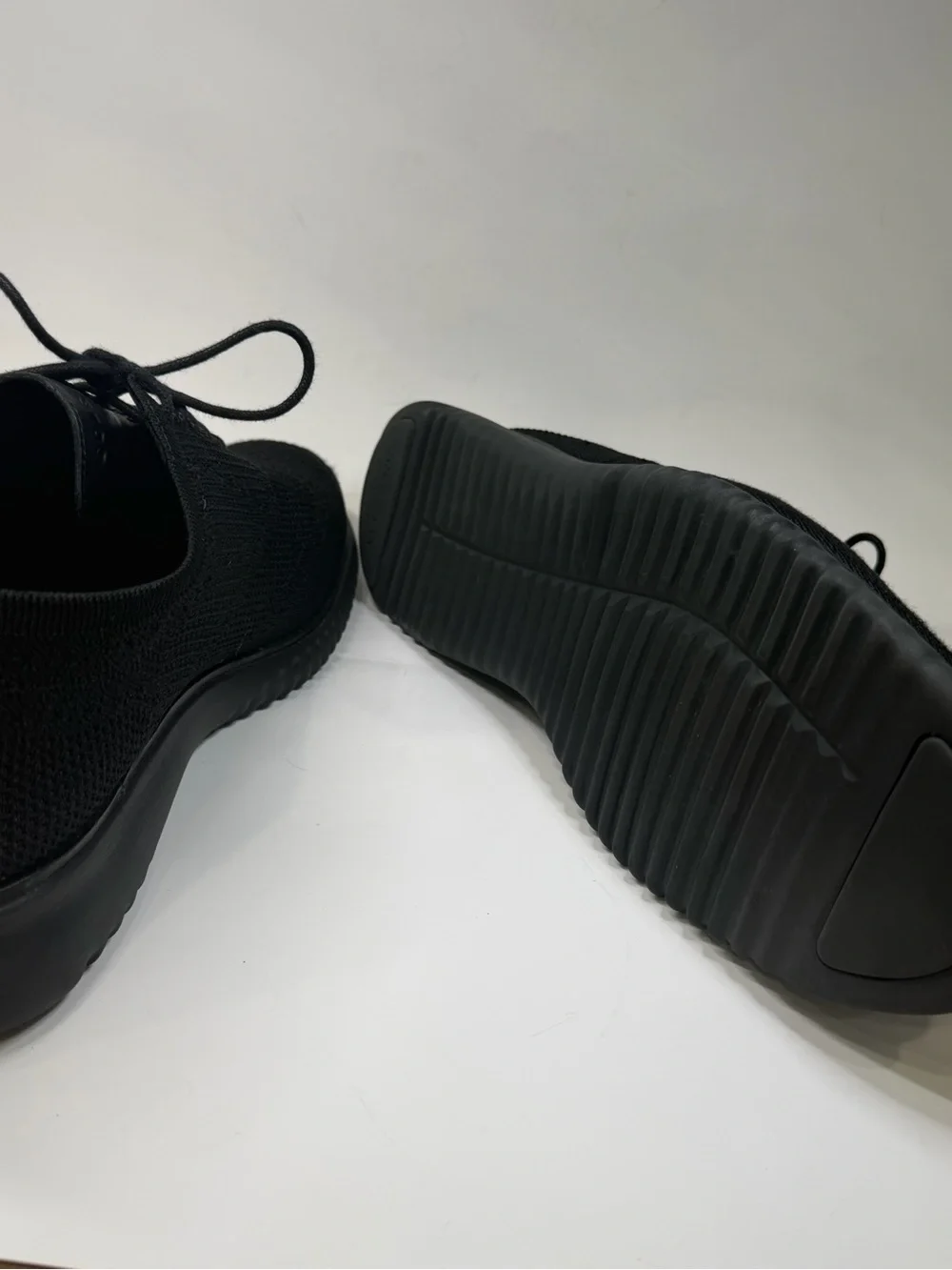 Cole Haan Men’s Black Knit Lace Up Sneakers Comfort Casual Shoes